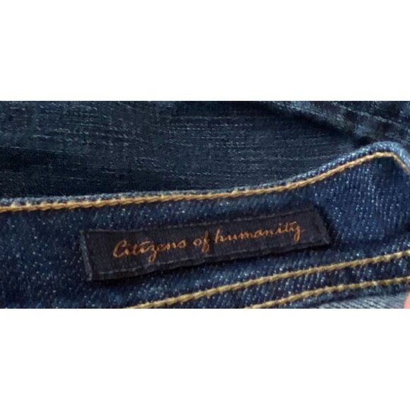 COH Citizens of Humanity Jeans Ingrid 002 Low Waist Flare Size 28x33.5 Dark Wash - Picture 6 of 9